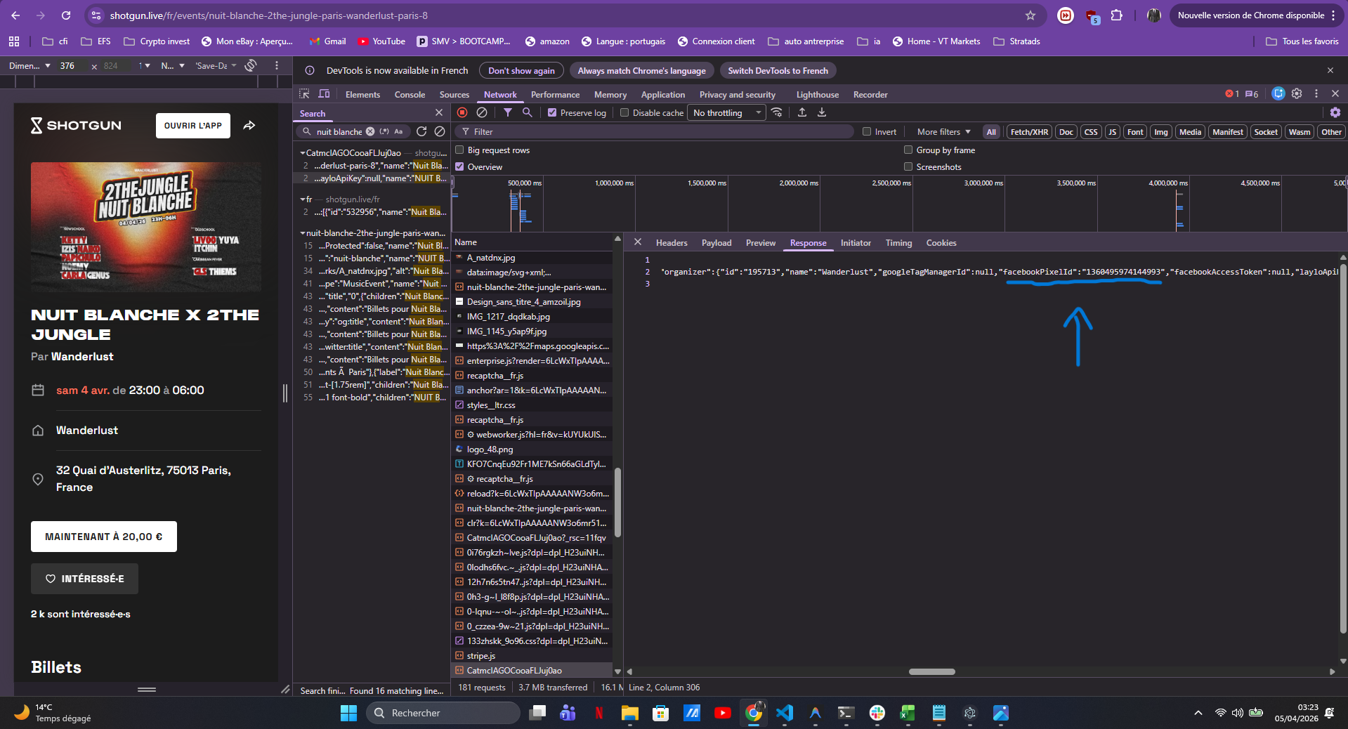 Le prix formaté et le Pixel dynamique injectés directement par le serveur